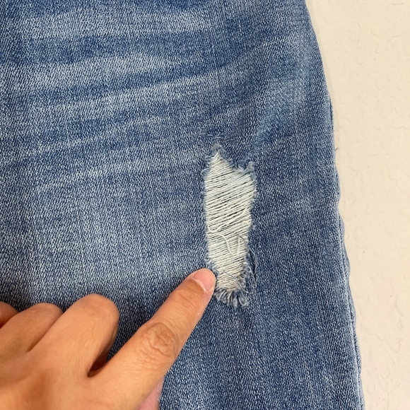 Chico's Jeans So Slimming Girlfriend Slim Leg Ankle Blue Patchwork - Picture 5 of 15